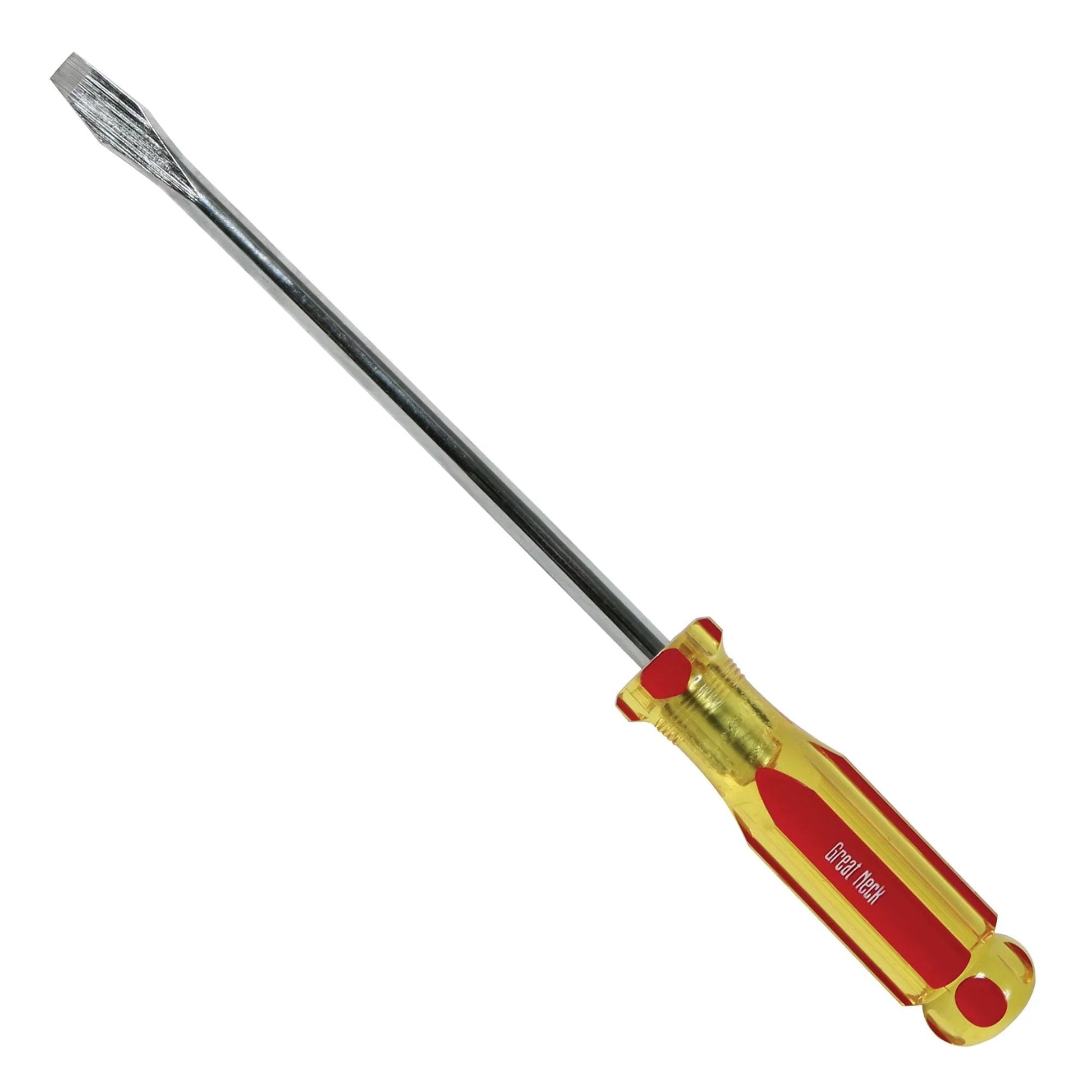 Great Neck 3/8" x 8" Flat Head Screwdriver - QC Supply - 