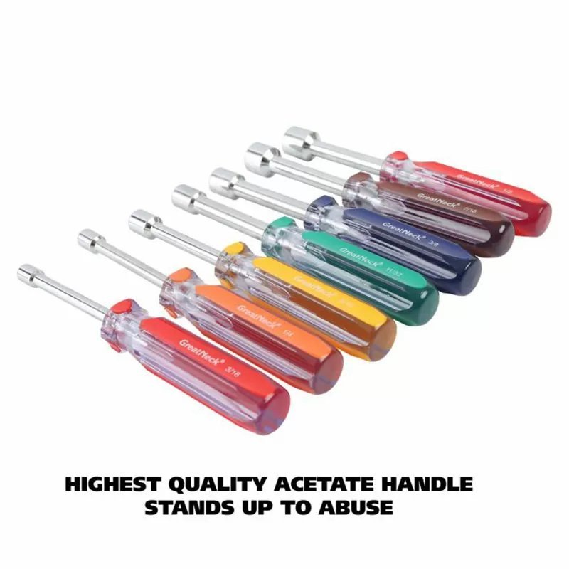 GreatNeck Professional Nut Driver Set, 7 Piece SAE - QC Supply - 