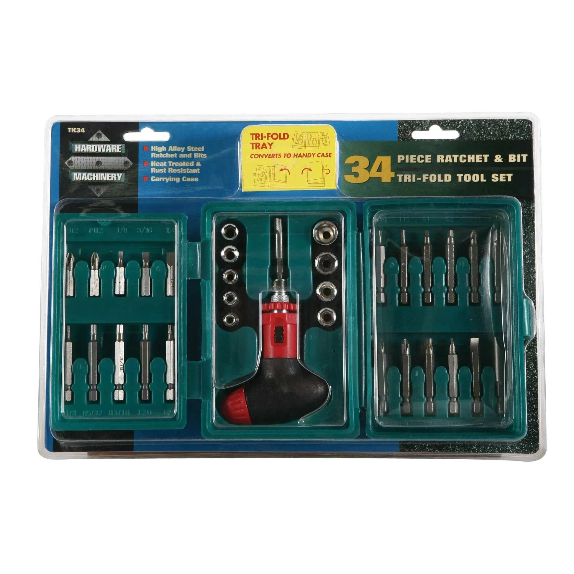 GreatNeck Tools Ratchet & Bit Set - 34 Piece - QC Supply - 