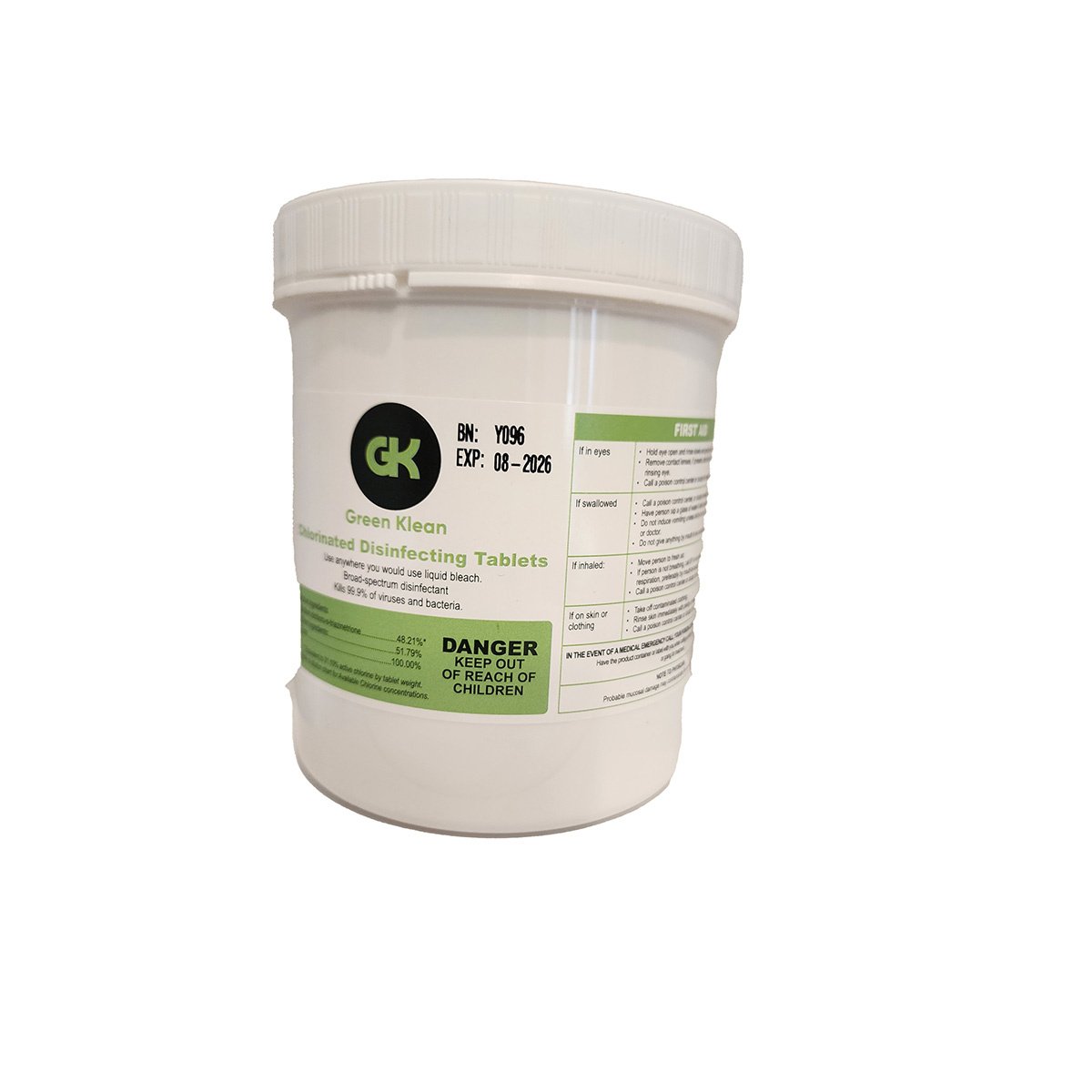 Green Klean® Chlorinated Disinfecting Tablets - 120 Tablets - QC Supply - 
