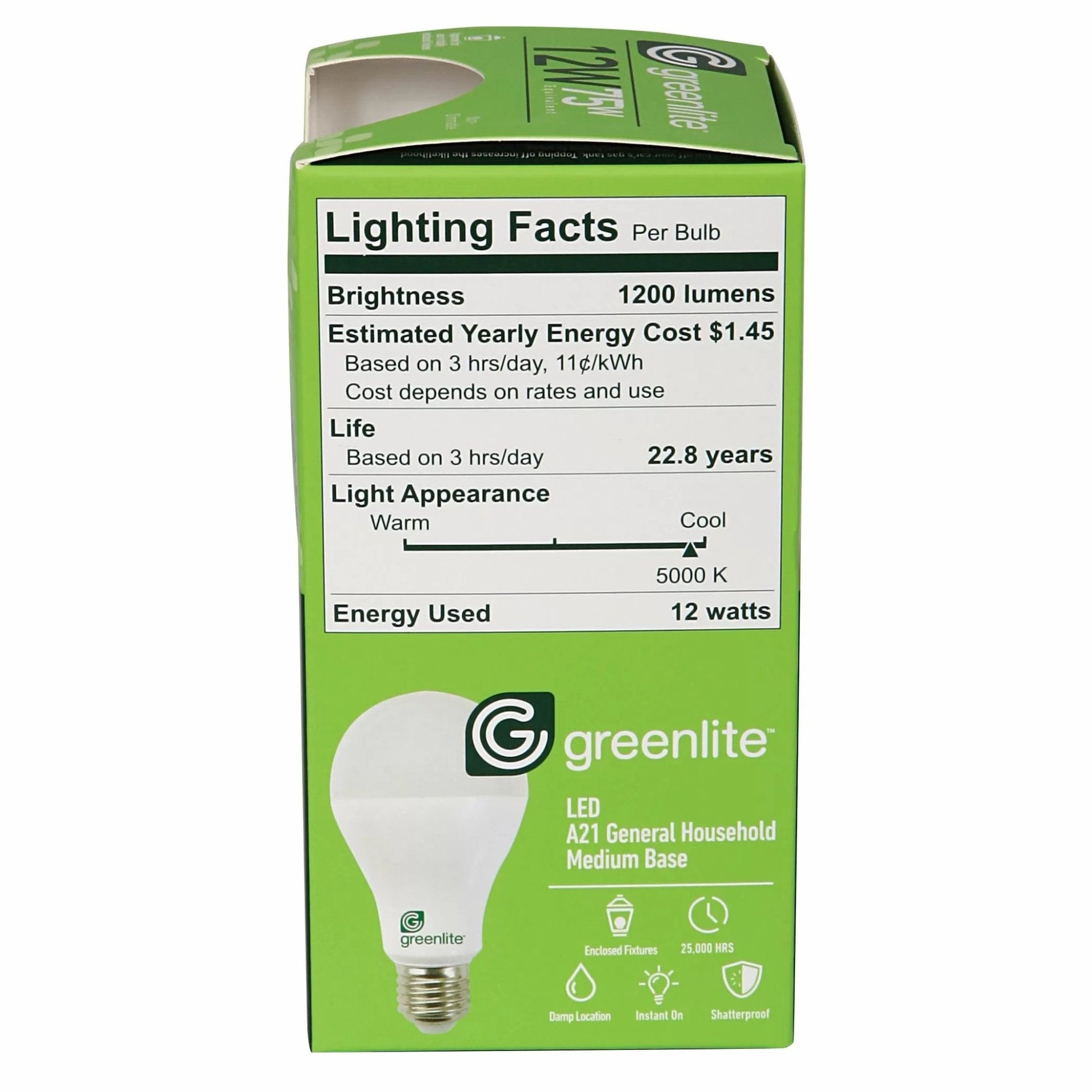Greenlite™ A21 LED 12W Non - Dimmable Bulb - QC Supply - 