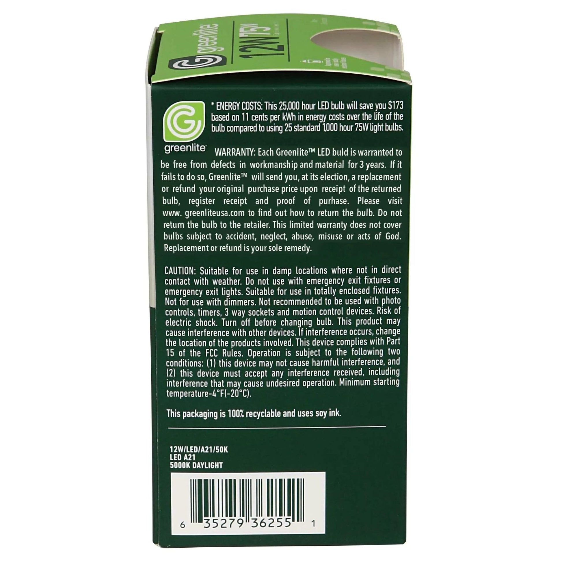 Greenlite™ A21 LED 12W Non - Dimmable Bulb - QC Supply - 