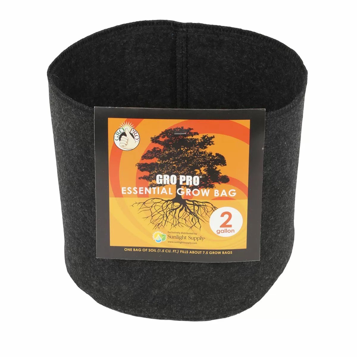 Gro Pro® Essential Round Black Fabric Pot - QC Supply - 