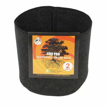 Gro Pro® Essential Round Black Fabric Pot - QC Supply - 
