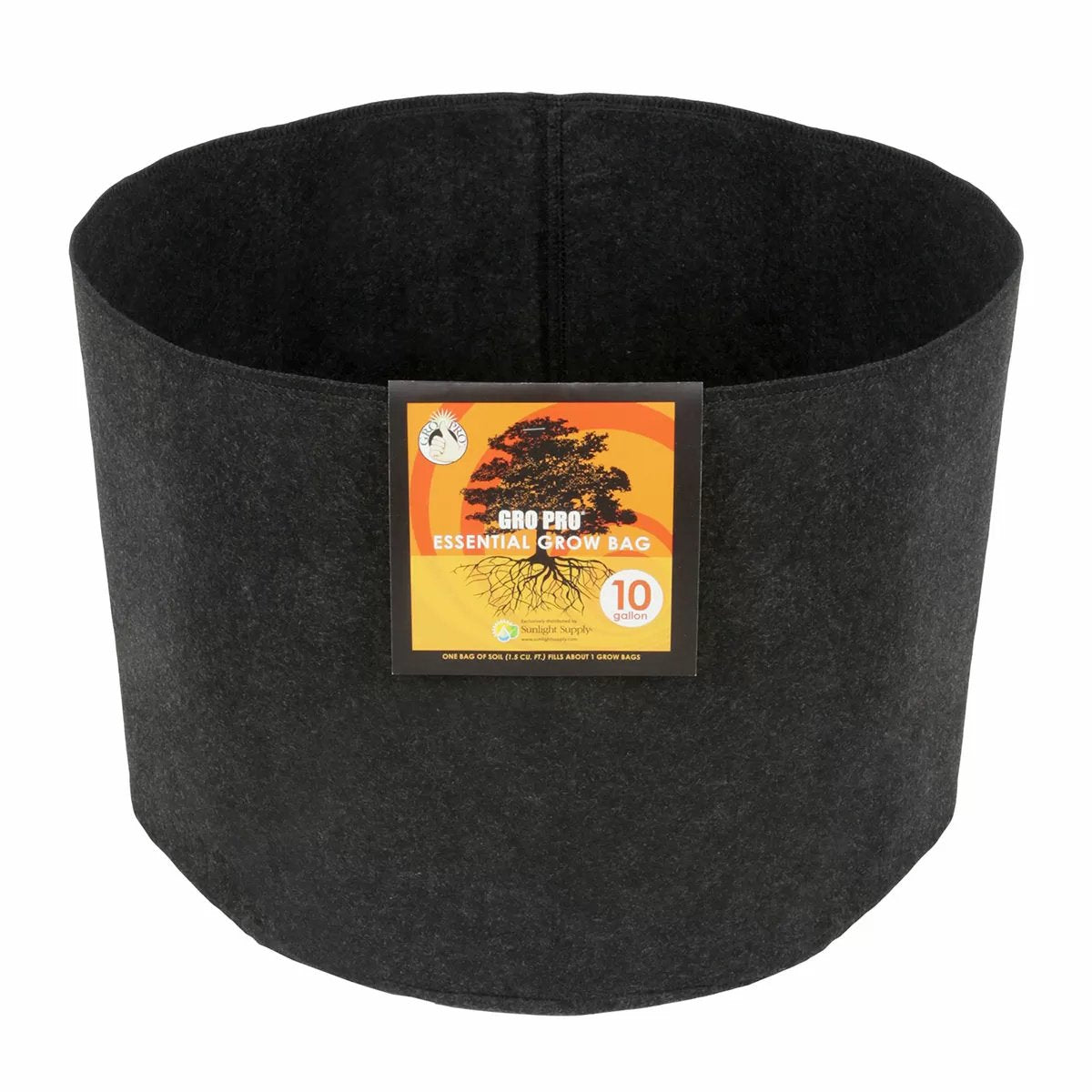 Gro Pro® Essential Round Black Fabric Pot - QC Supply - 
