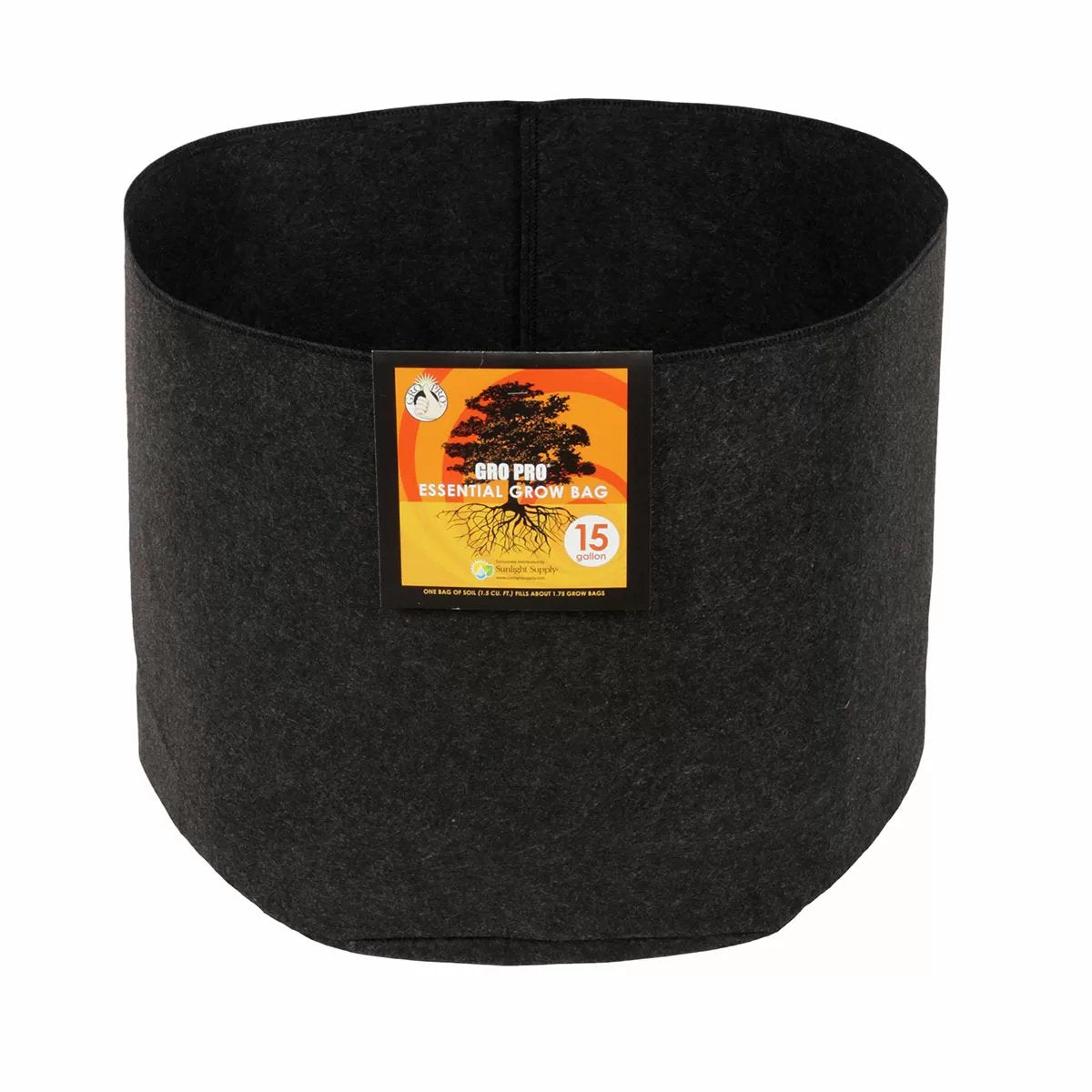 Gro Pro® Essential Round Black Fabric Pot - QC Supply - 