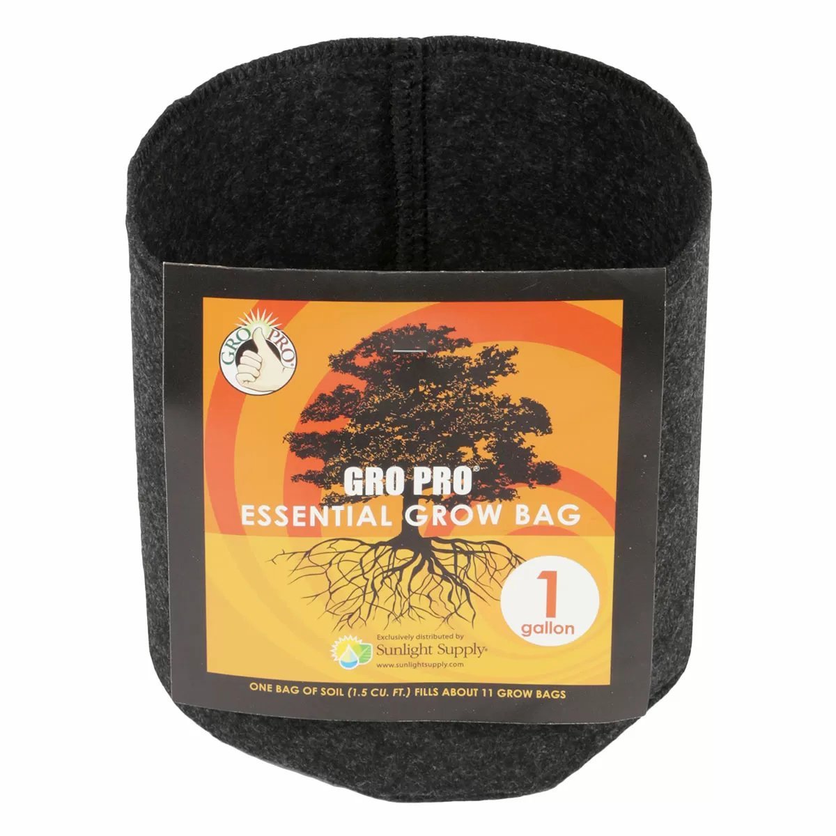 Gro Pro® Essential Round Black Fabric Pot - QC Supply - 