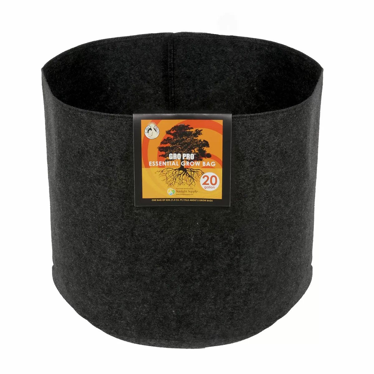 Gro Pro® Essential Round Black Fabric Pot - QC Supply - 