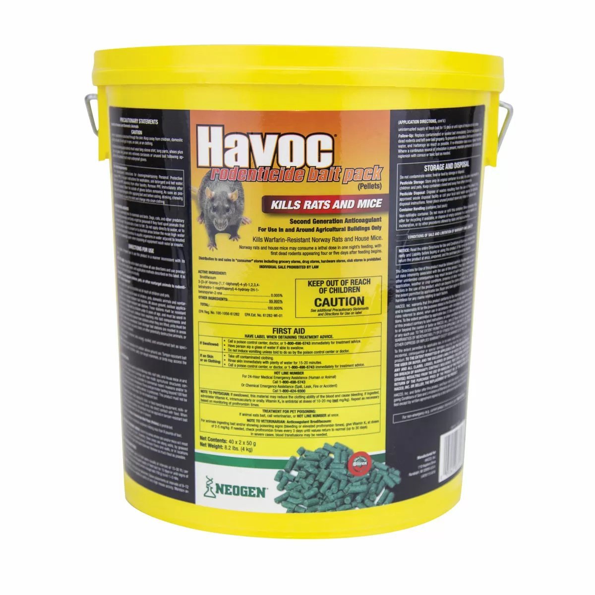 Havoc® XT Rodenticide Pellet Bait Packs - 8.2 lb - QC Supply - 