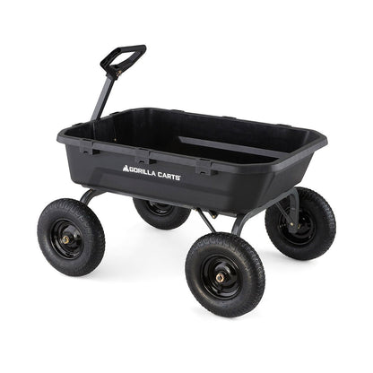 Heavy Duty Poly Yard Dump Cart - 12 Cubic Foot - QC Supply - 
