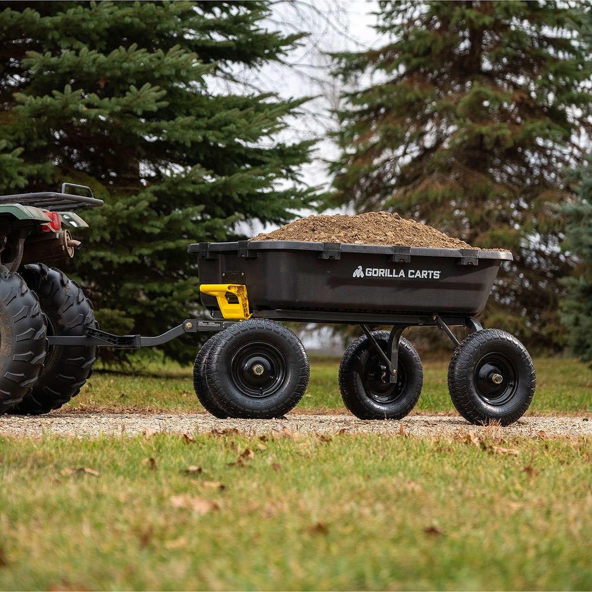 Heavy Duty Poly Yard Dump Cart - 12 Cubic Foot - QC Supply - 