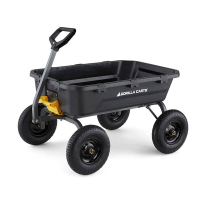 Heavy Duty Poly Yard Dump Cart - 12 Cubic Foot - QC Supply - 