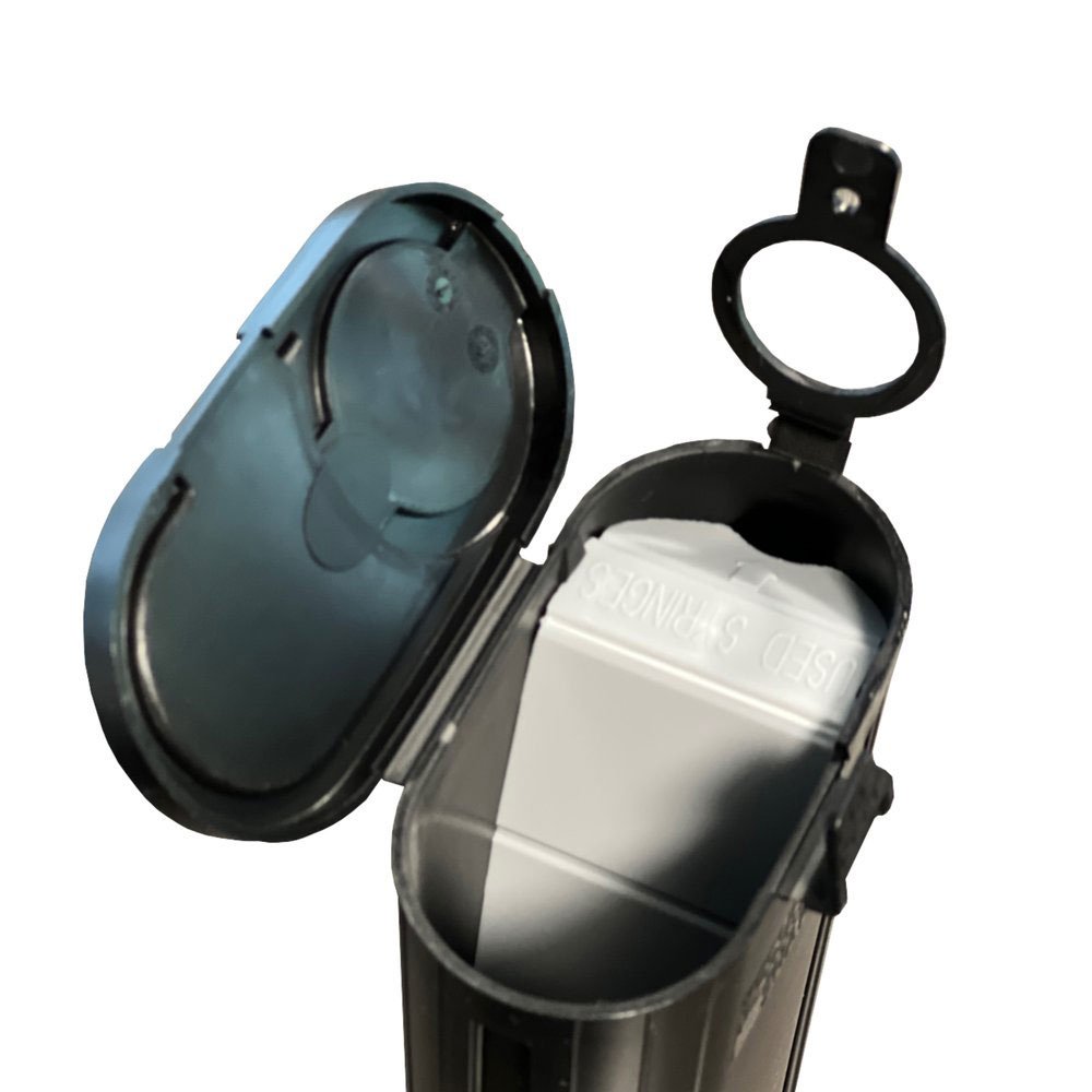 HR250S Pocket Sharps Container - Black - QC Supply - 