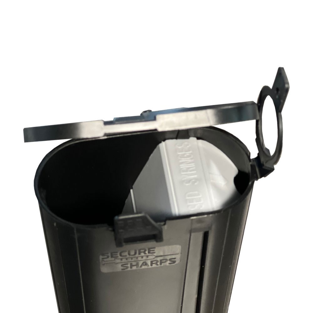 HR250S Pocket Sharps Container - Black - QC Supply - 