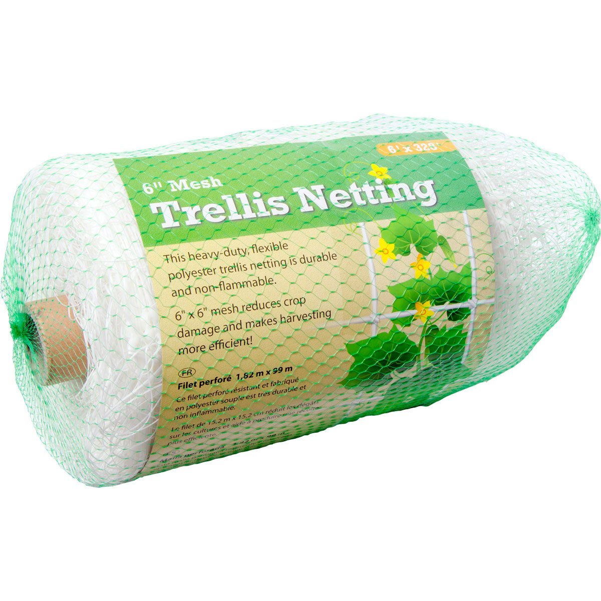 Hydrofarm® Trellis Netting 6" Mesh, non - woven, 6' x 328' - QC Supply - 
