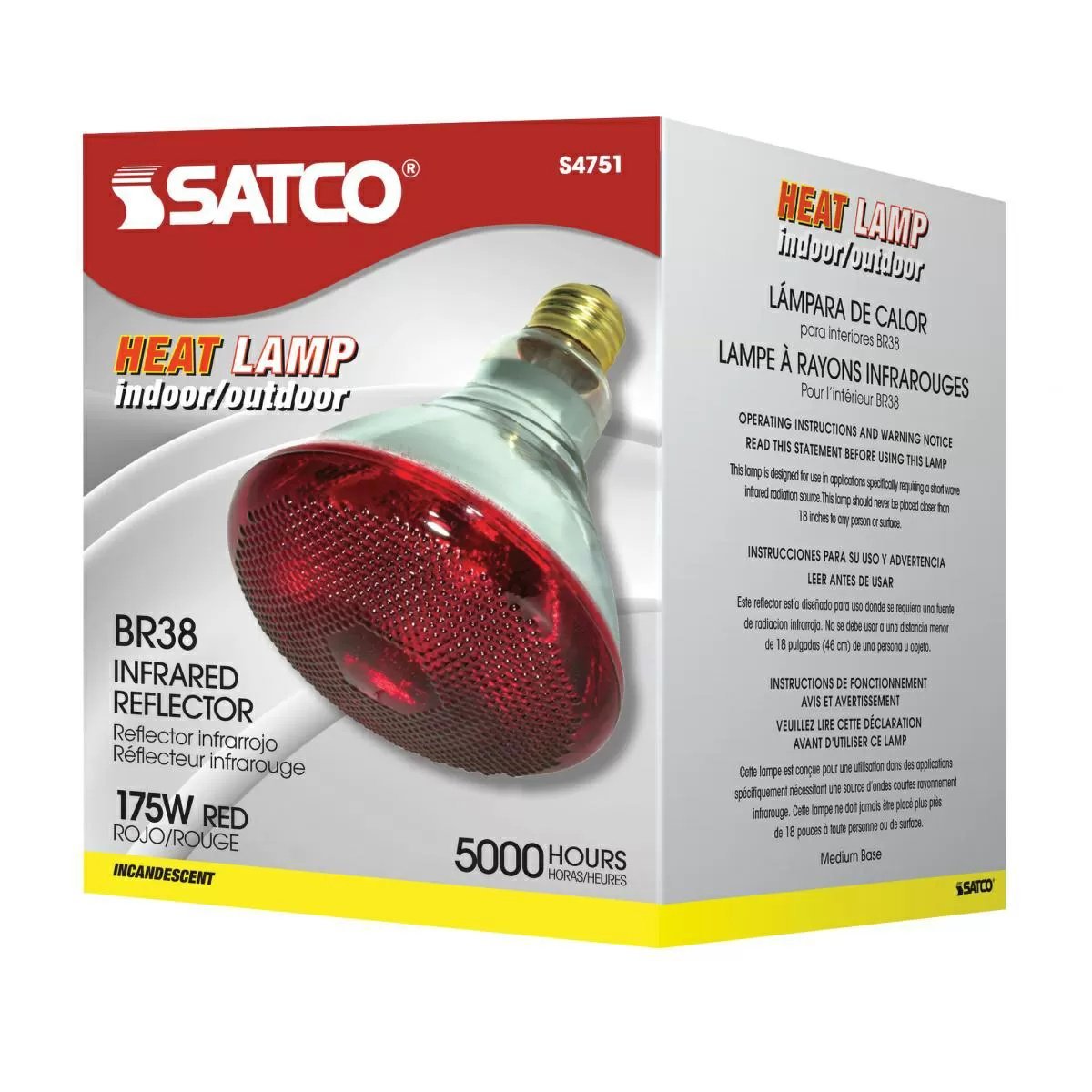 Infrared Heavy - Duty Hard Glass Heat Bulbs - 175 Watt - Red Glass - QC Supply - 