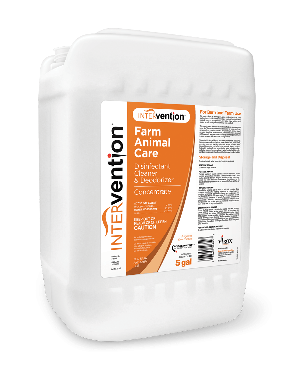 Intervention® Concentrate Disinfectant - For Farm Animal Care - QC Supply - 