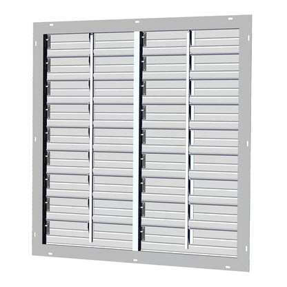 J&D Manufacturing Aluminum Intake Shutter Only Double Panel - QC Supply - 