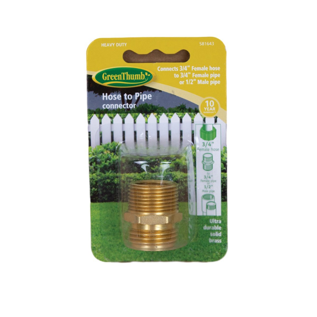 JMF 3/4" Brass Hose to Pipe Adapter - QC Supply - 