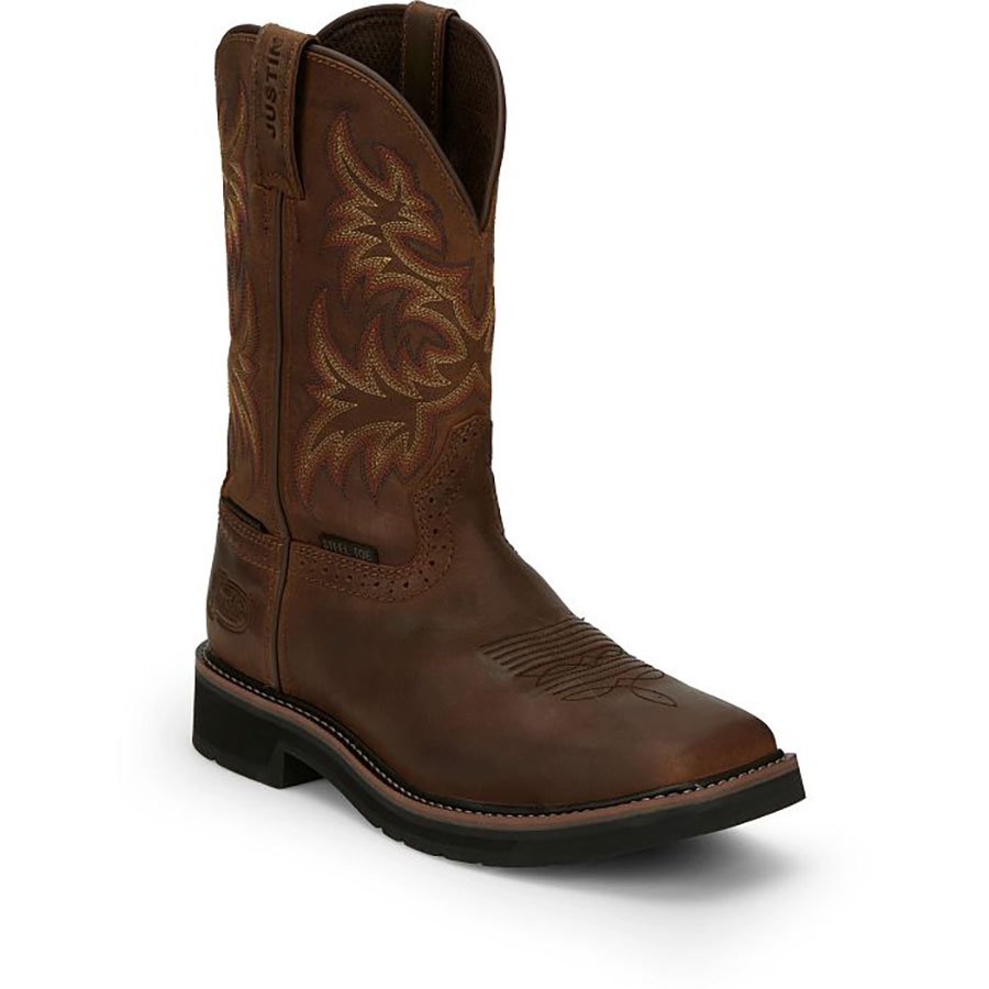 Justin® Driller 11" Steel Toe Work Boots - QC Supply - 