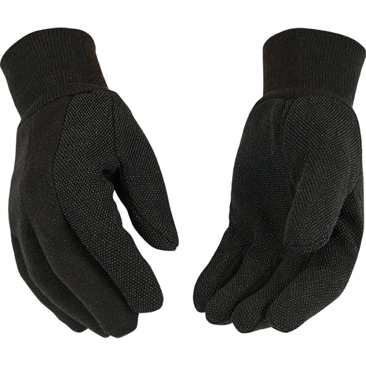 Kinco® 9 oz Brown Jersey Gloves with Mini PVC Dots - QC Supply - 