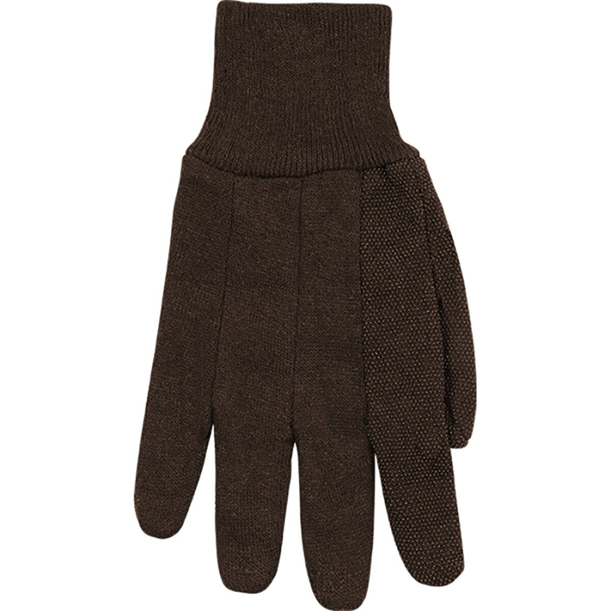 Kinco® 9 oz Brown Jersey Gloves with Mini PVC Dots - QC Supply - 