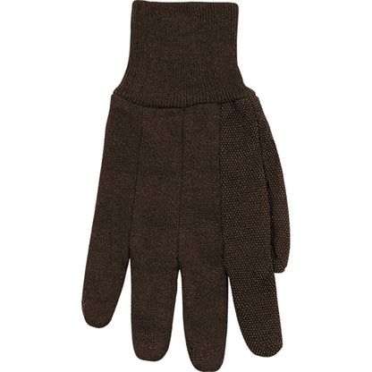 Kinco® 9 oz Brown Jersey Gloves with Mini PVC Dots - QC Supply - 