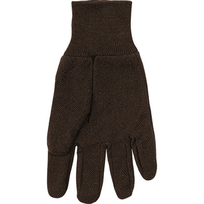 Kinco® 9 oz Brown Jersey Gloves with Mini PVC Dots - QC Supply - 