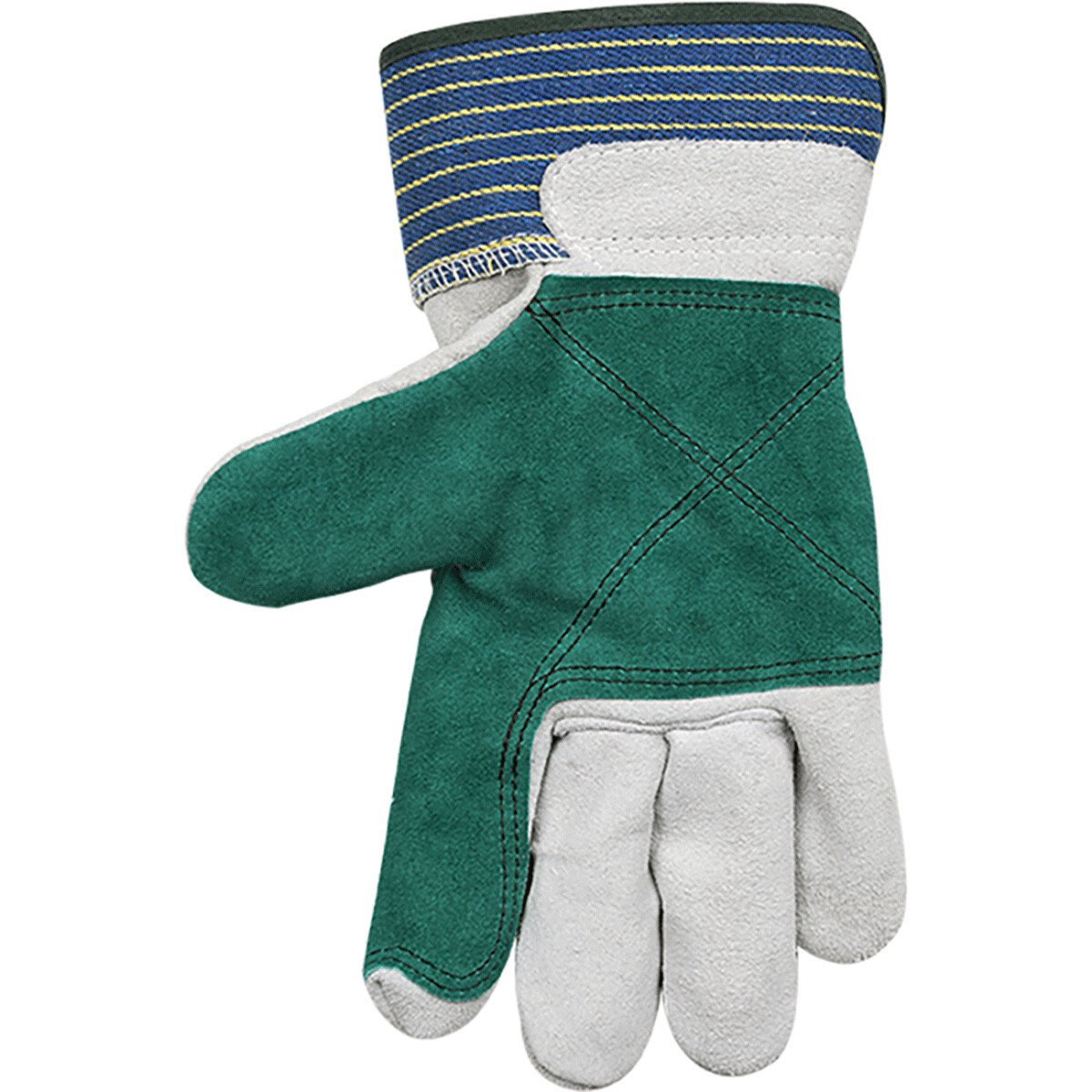 Kinco® Gray Suede Cowhide Palm Gloves with Double Palm & Cuff - QC Supply - 