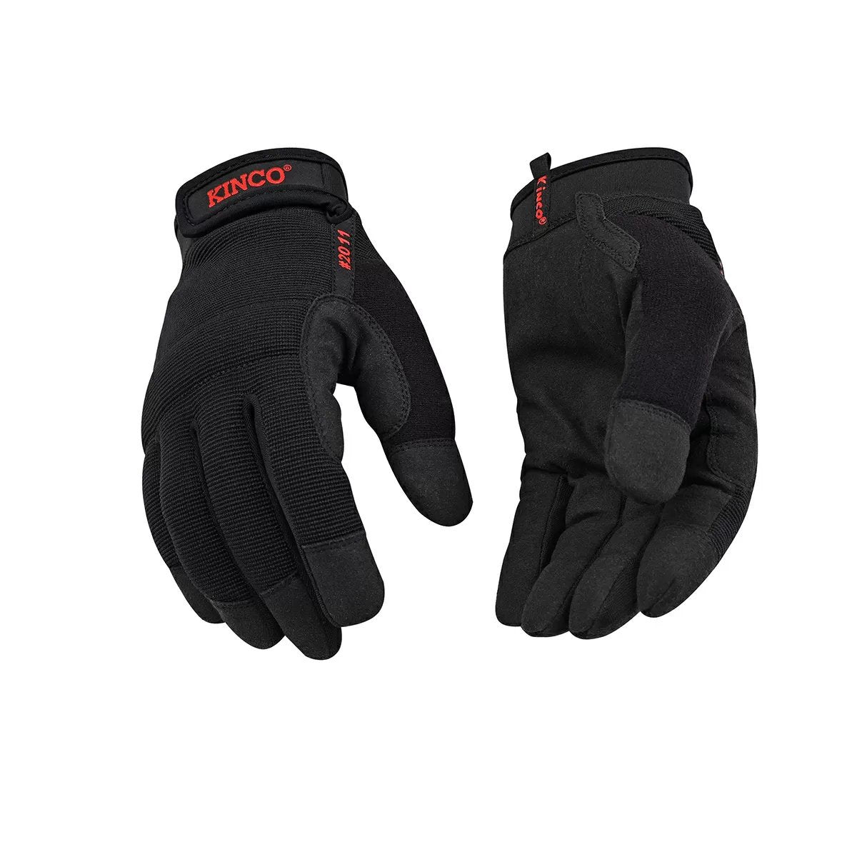 Kinco® Kincopro™ Black Synthetic Gloves w/Pull Strap - QC Supply - 