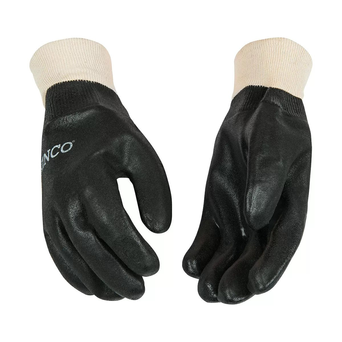 Kinco® Sandy Finish PVC Gloves w/Knit Wrist - QC Supply - 