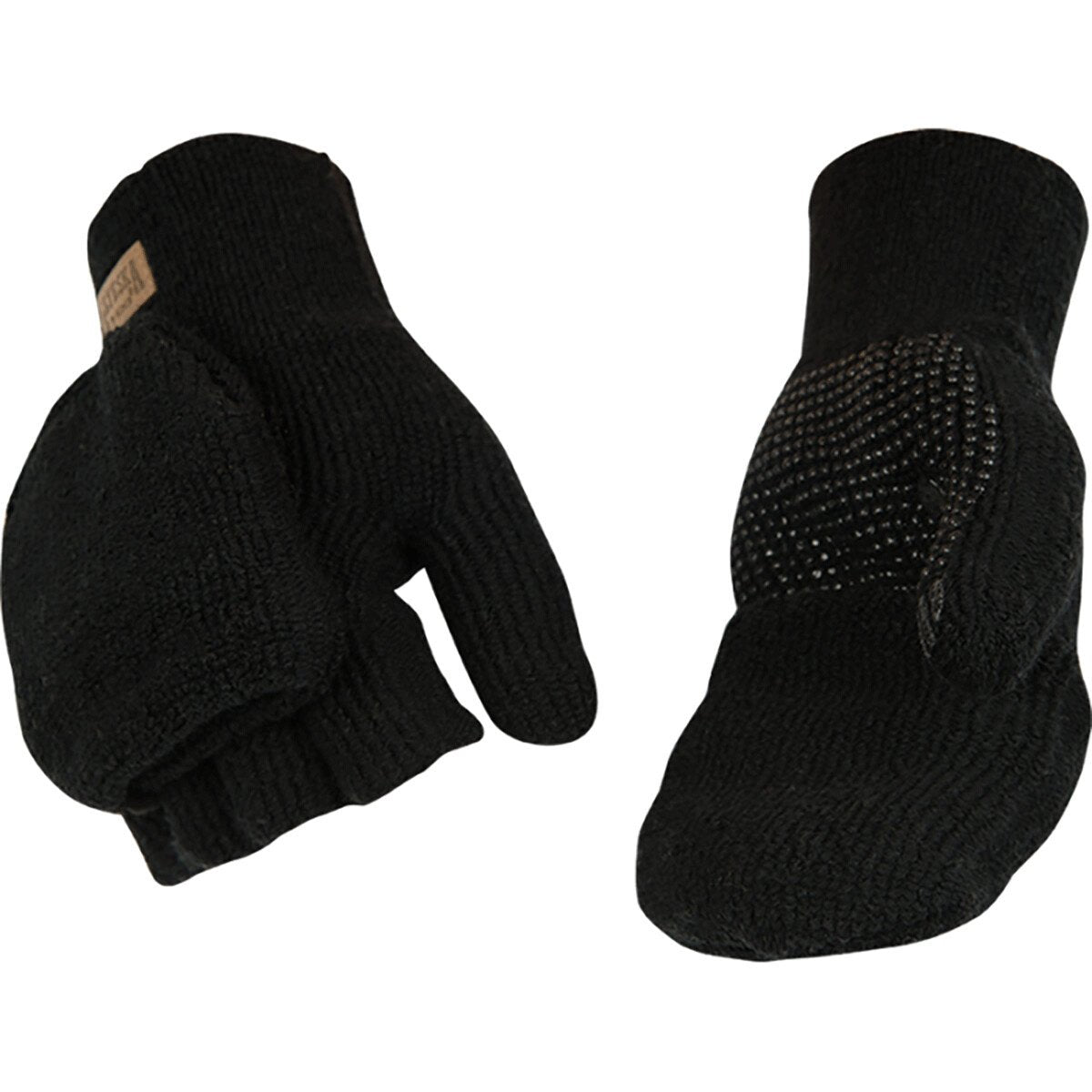 Kinco® Women's Alyeska® Black Lined Knit Shell Half-Finger w/ Converti ...