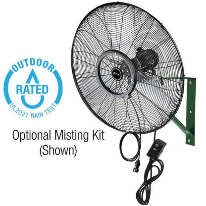 King Commercial High Velocity Outdoor Rated Oscillating Wall Mounted Air Circulator - QC Supply - 