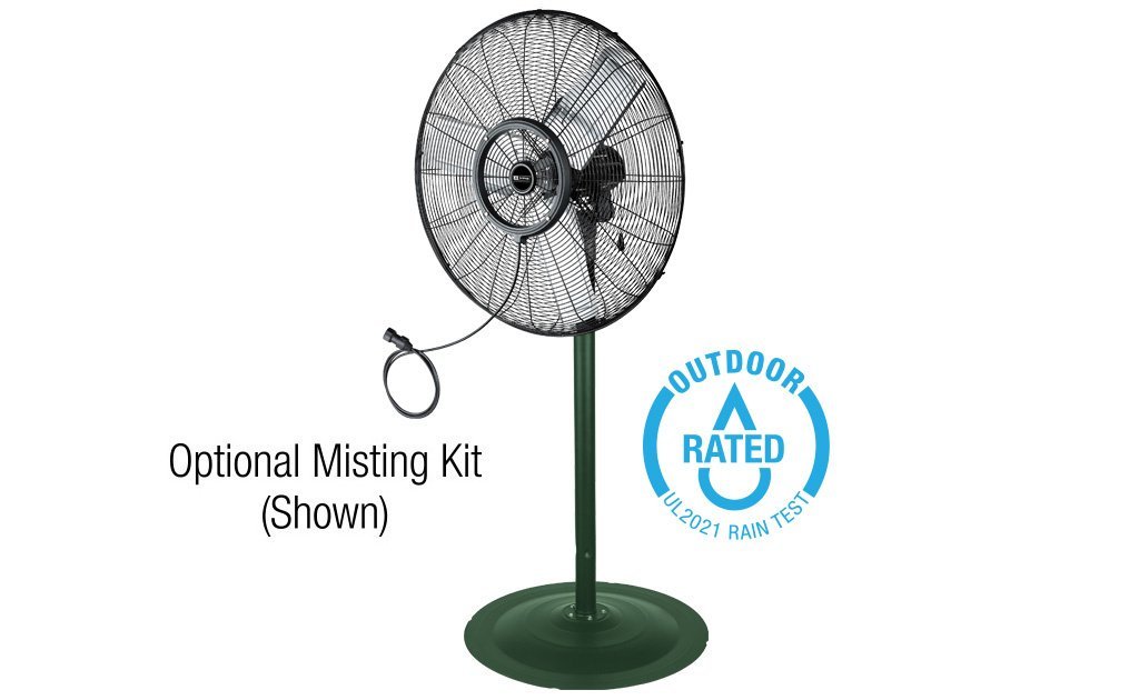 King Electric Outdoor Rated Oscillating Air Circulator With Pedestal Base - QC Supply - 