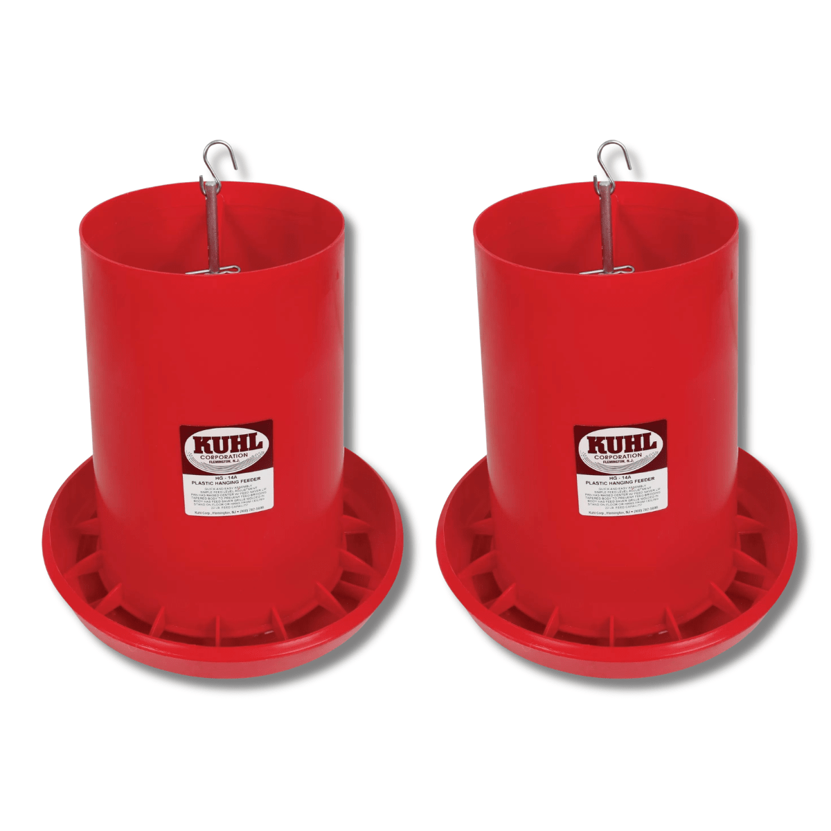 KUHL 22 lb. Hanging Feeders for Quail and Pheasant - 2 Per Set - QC Supply - 