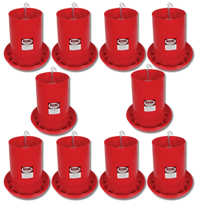 KUHL 22 lb. Hanging Feeders for Quail and Pheasant - Pack of 10 - QC Supply - 