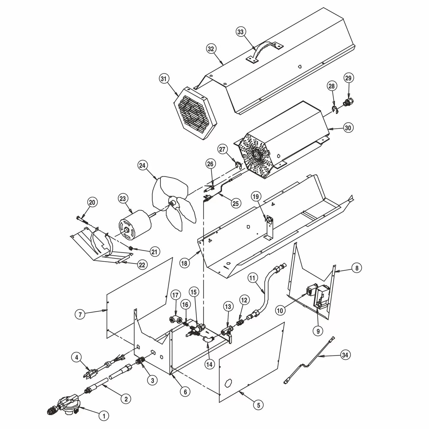 LB ® Tradesman® Portable Forced Air Heater - QC Supply - 