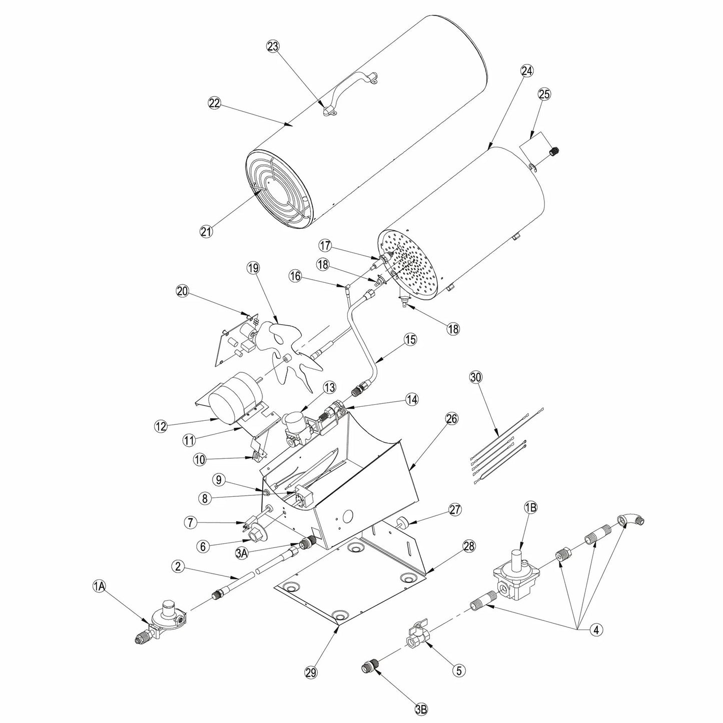 LB ® Tradesman® Portable Forced Air Heater - QC Supply - 