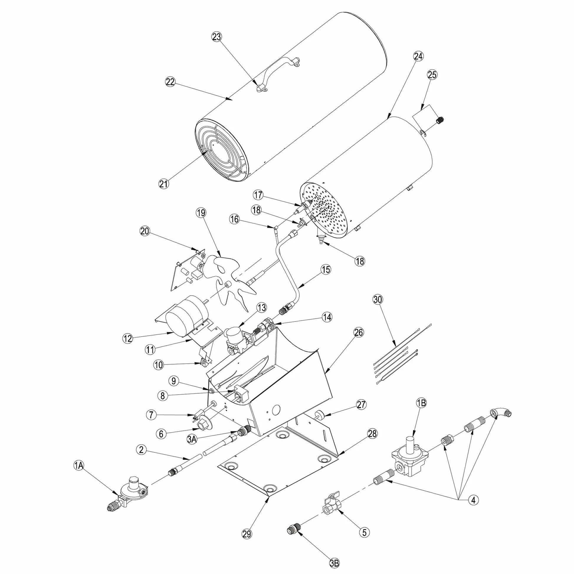LB ® Tradesman® Portable Forced Air Heater - QC Supply - 