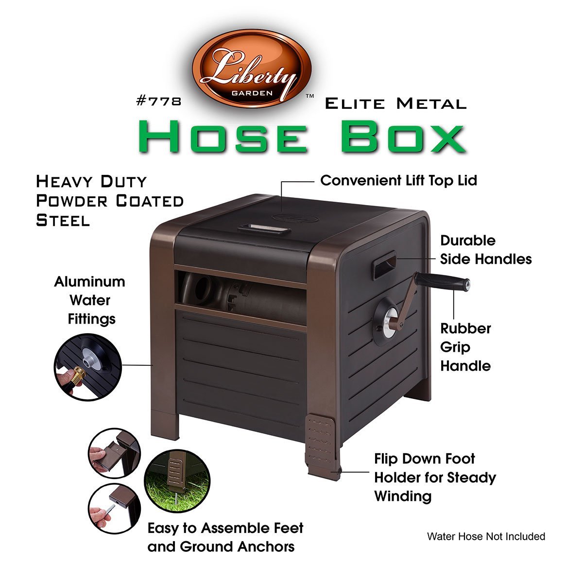 Liberty Garden Decorative 200' Hose Box - QC Supply - 