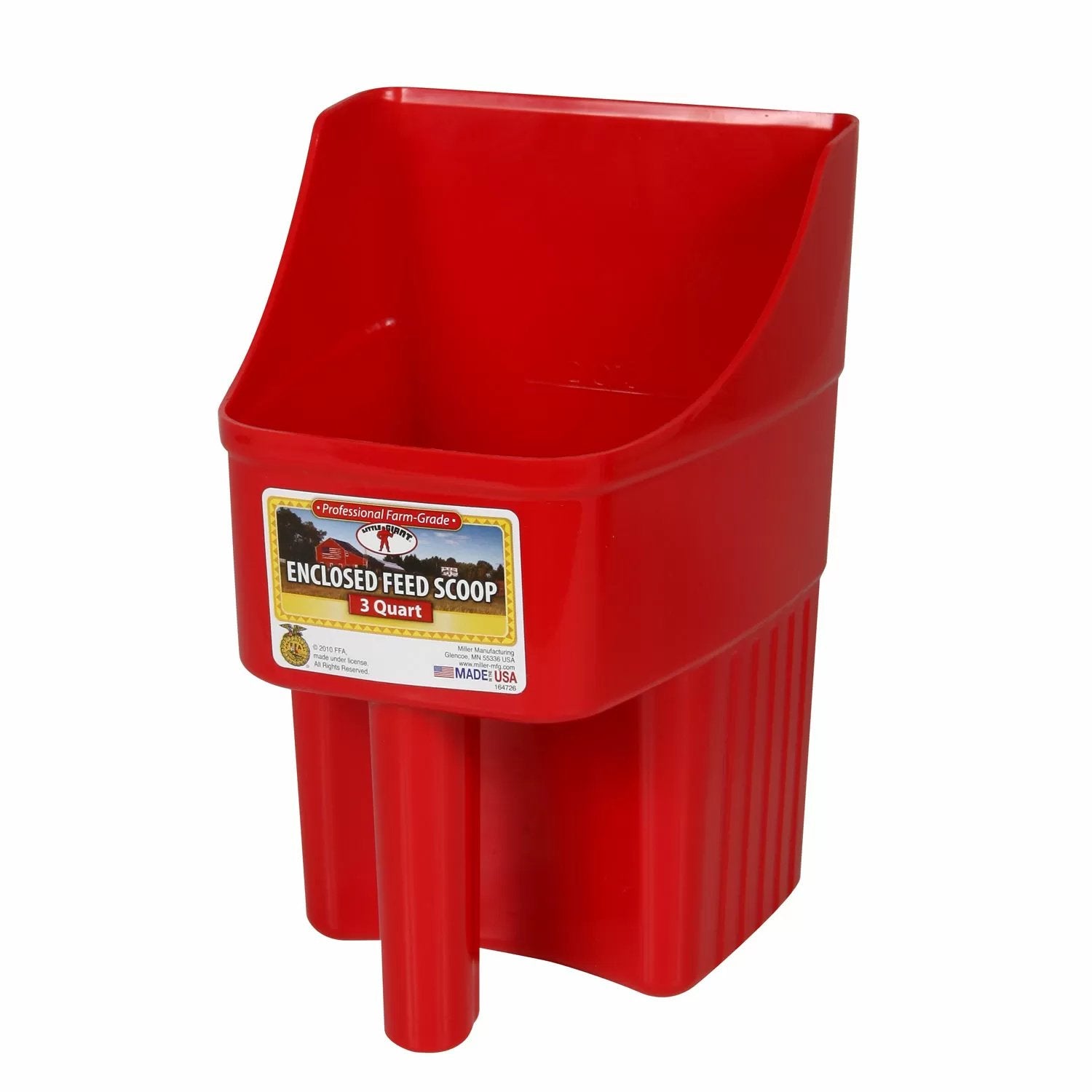 Little Giant® 3 Quart Plastic Enclosed Feed Scoop - QC Supply - 