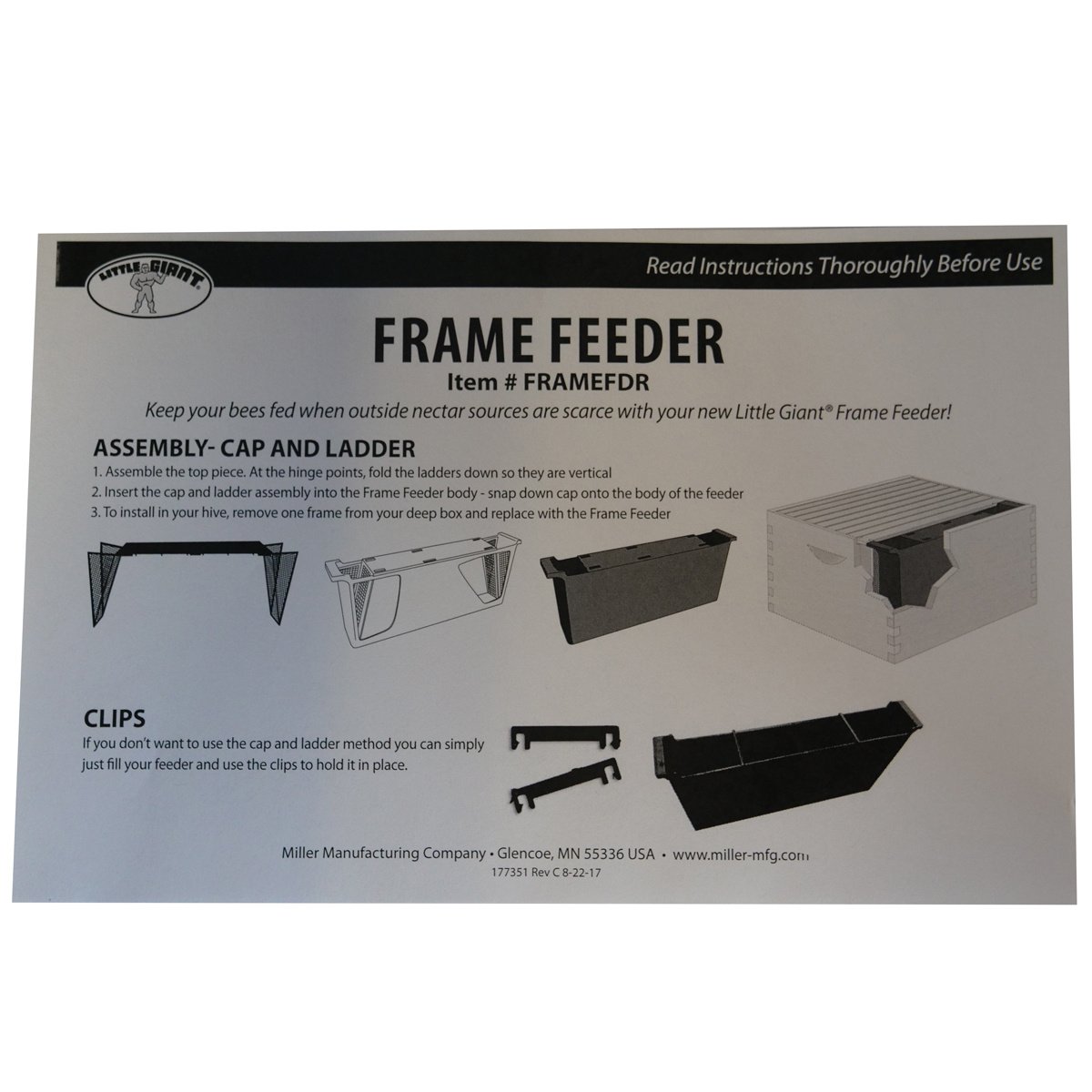 Little Giant® Beehive Frame Feeder - QC Supply - 