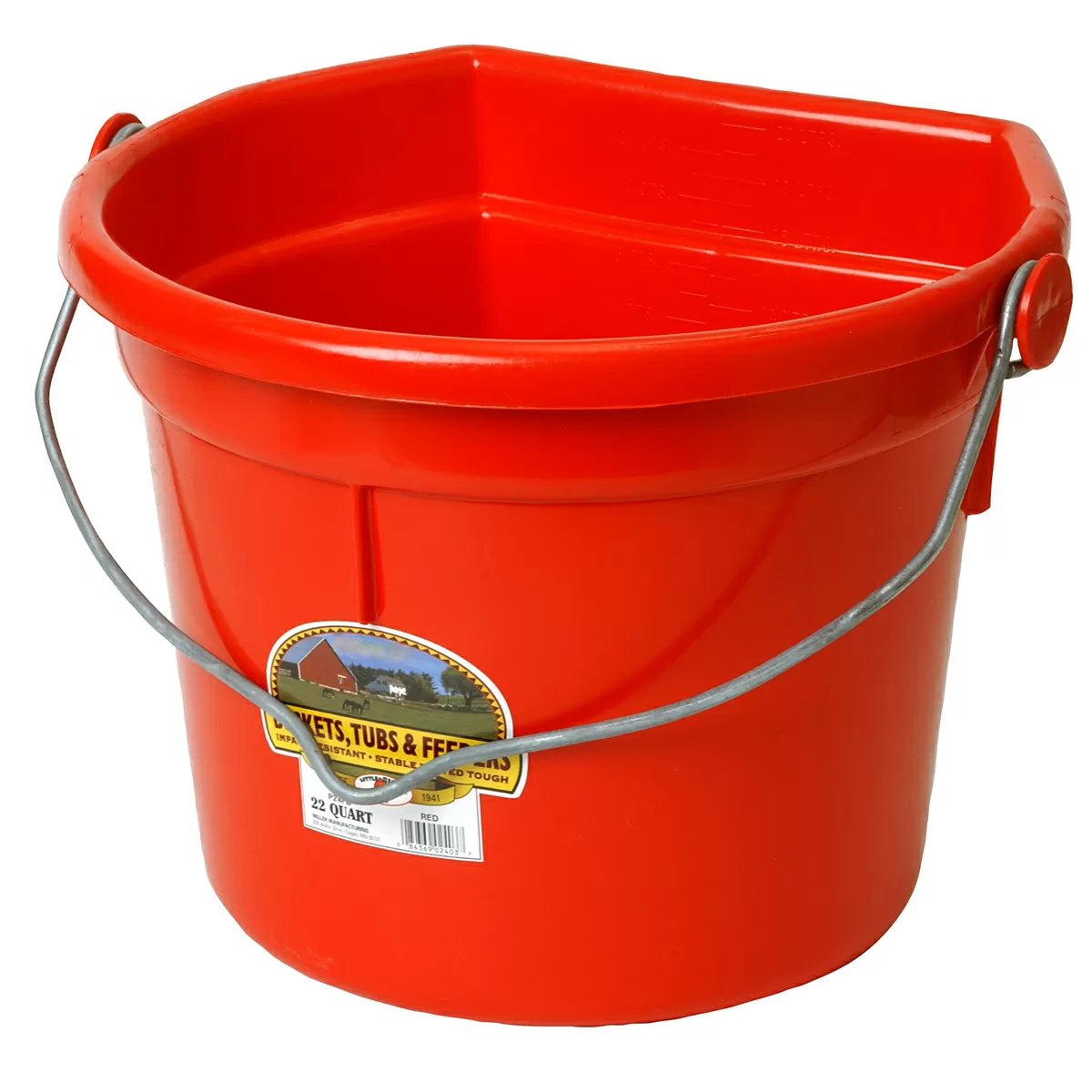 Little Giant® Plastic Flat Back Bucket - 22 Quart - QC Supply - 