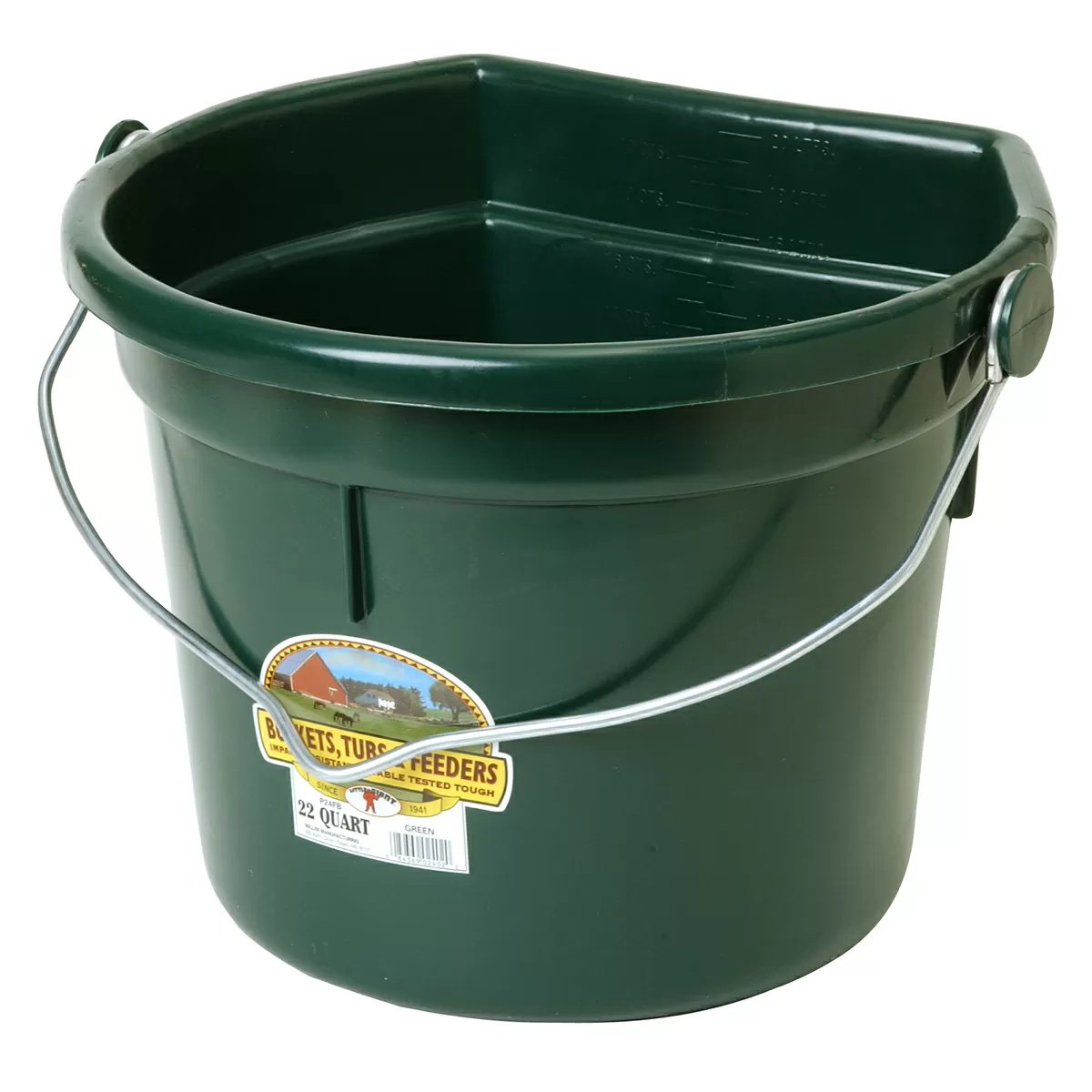 Little Giant® Plastic Flat Back Bucket - 22 Quart - QC Supply - 