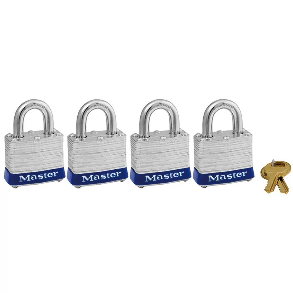 Master Lock® 1 9/16" Laminated Padlock (set of 4) - QC Supply - 