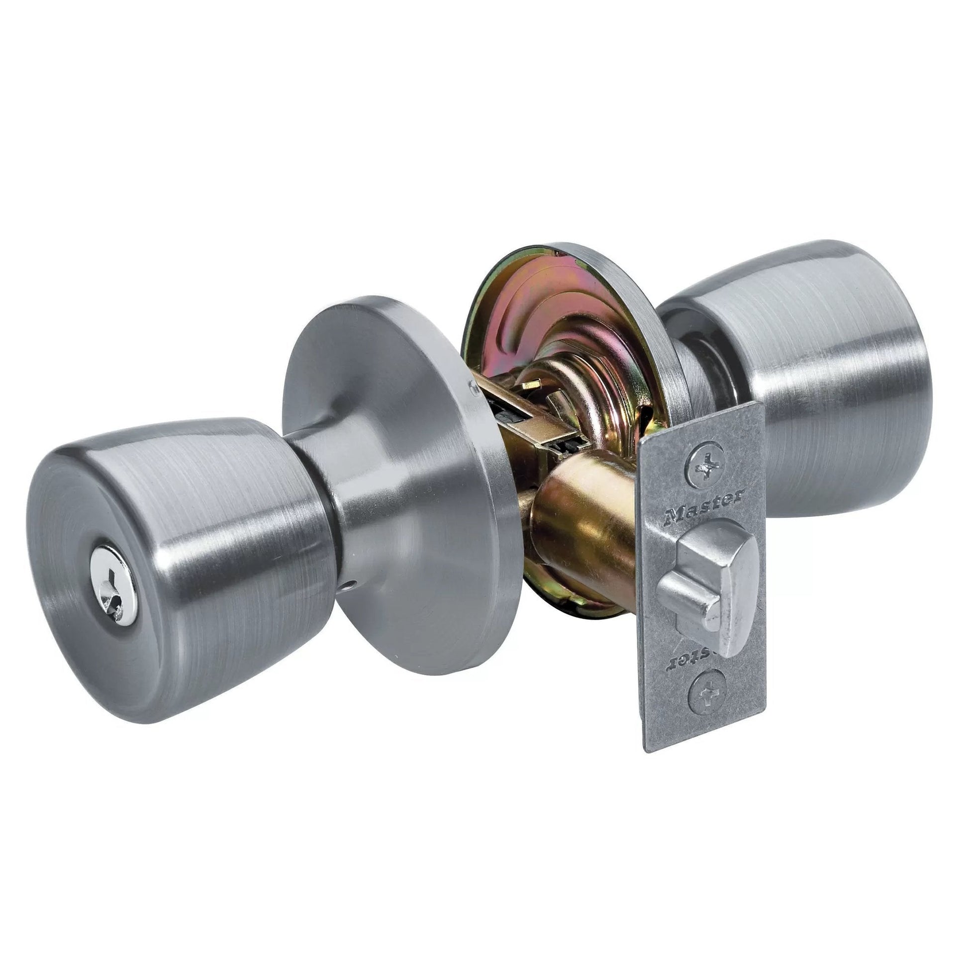 Master Lock® Satin Nickel Tulip Style Entry Door Lock - QC Supply - 