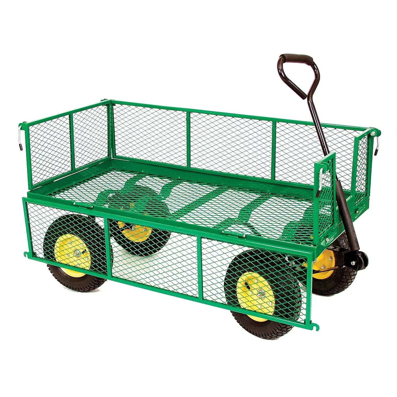 Metal Deck Wagon with Fold Down Racks - QC Supply - 