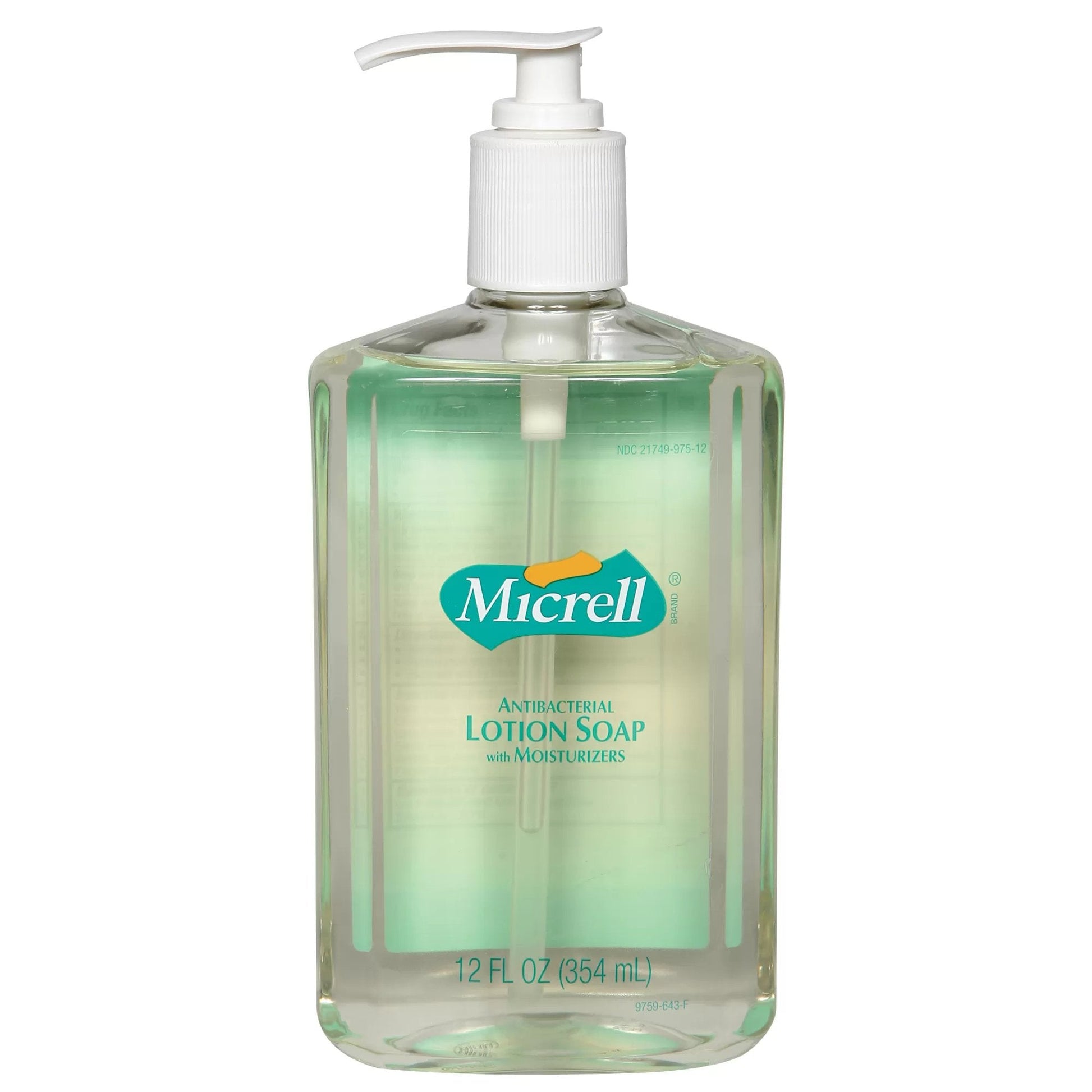Micrell® Antibacterial Lotion Soap - 12 fl oz (354.9 mL) - Pump Bottle - QC Supply - 