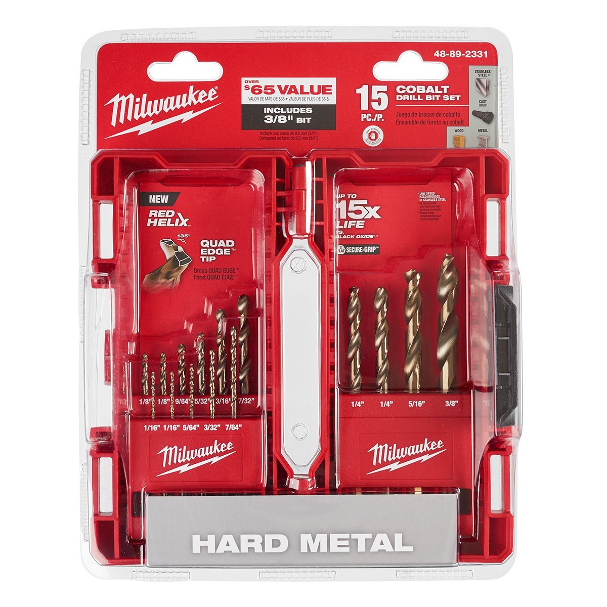 Milwaukee Tool 15 Piece Cobalt Red Helix™ Kit - QC Supply - 