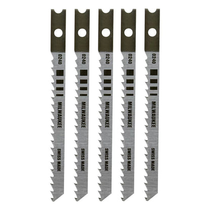 Milwaukee Tool General Purpose Jig Saw Blades - 8TPI - 3 - 1/8" - 5Pk - QC Supply - 